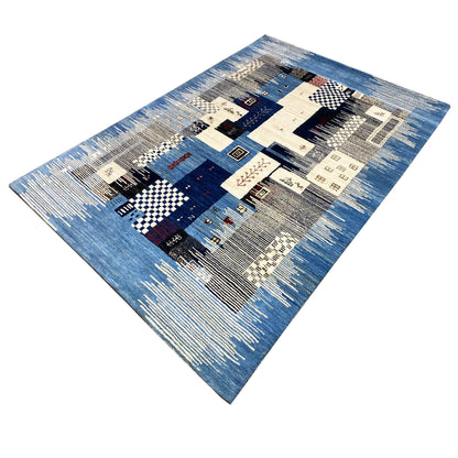 Abstrakter Gabbeh Teppich, 241x169 cm - German Carpet Shop