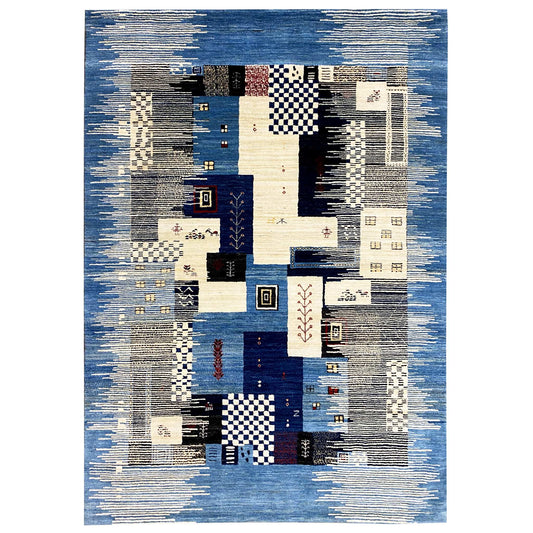 Abstrakter Gabbeh Teppich, 241x169 cm - German Carpet Shop