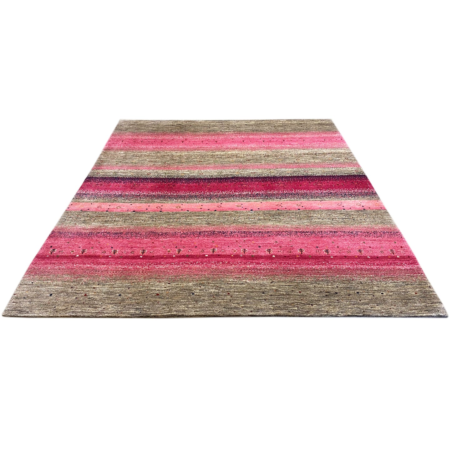 Gabbeh Exklusiver Teppich Rosa 288x247 cm - German Carpet Shop