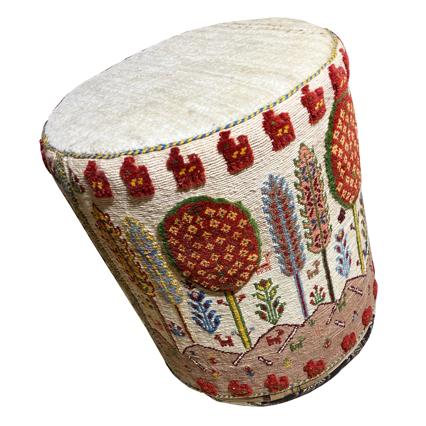 Bunter Soumakh Hocker 116x43x38 cm - German Carpet Shop