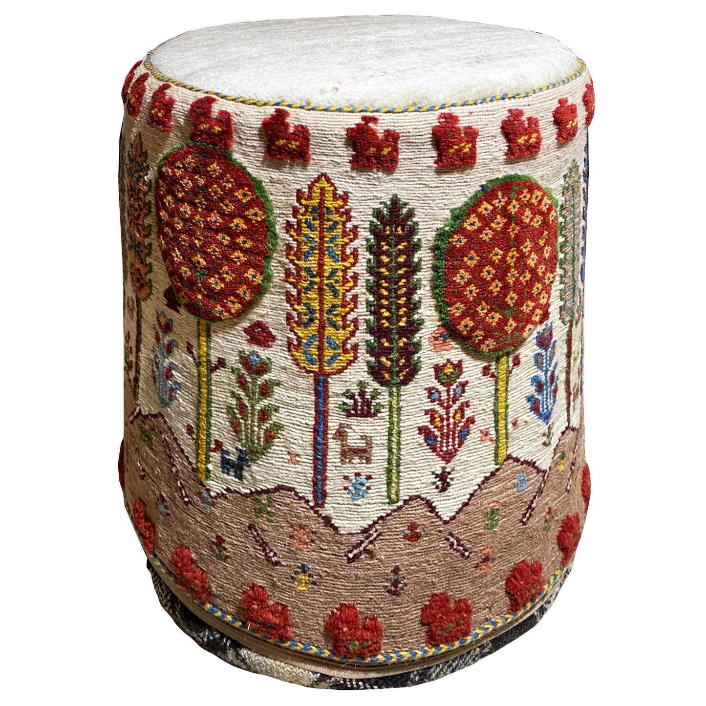 Bunter Soumakh Hocker 116x43x38 cm - German Carpet Shop