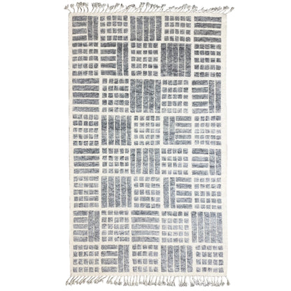 Grauer Berber-Wollteppich, 256x160 cm - Geometrisches Muster - German Carpet Shop