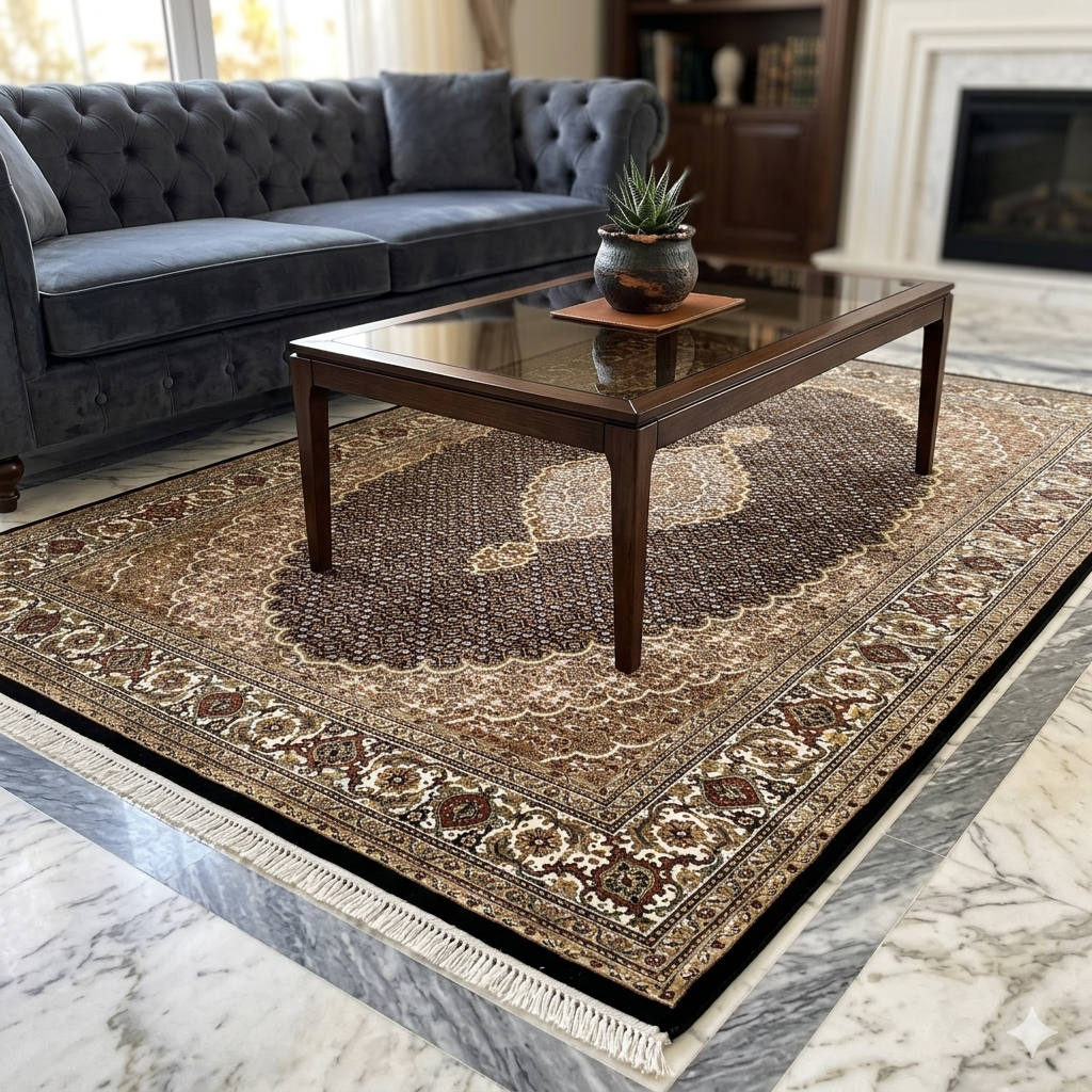Indo Tabriz Rug - 298x194 cm