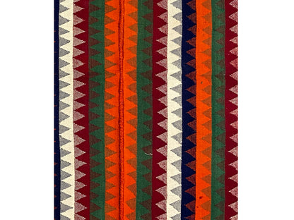 Esszimmer lebhafter Jajim Teppich bunt mit geometrischen Mustern