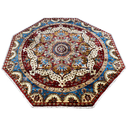 Achteckiger Khorjin Teppich, 177x171 cm - German Carpet Shop