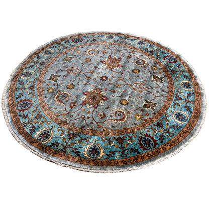 Runder Khorjin-Wollteppich, 207x205 cm - German Carpet Shop