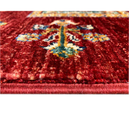 Afghanischer Khorjin Wollteppich, Tiefrot, 156x94 cm - German Carpet Shop