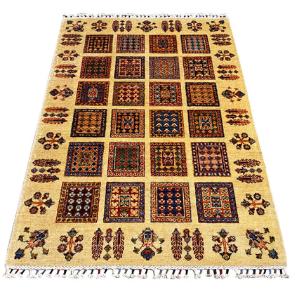 Afghan Khorjin Teppich, Beige, 152x106 cm - German Carpet Shop