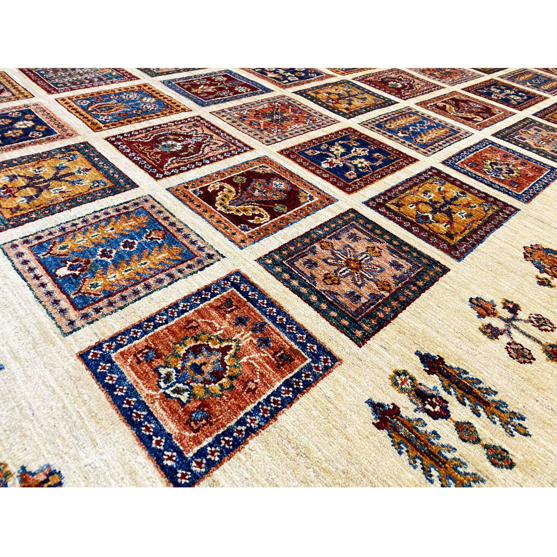 Afghan Khorjin Teppich, Beige, 261x182 cm - German Carpet Shop