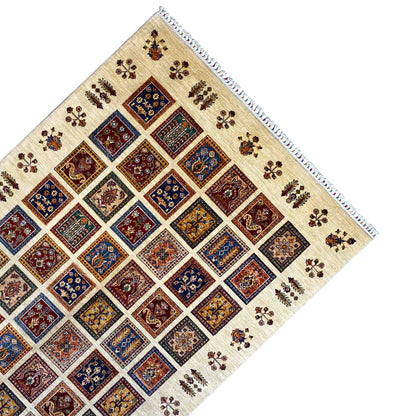 Afghan Khorjin Teppich, Beige, 261x182 cm - German Carpet Shop
