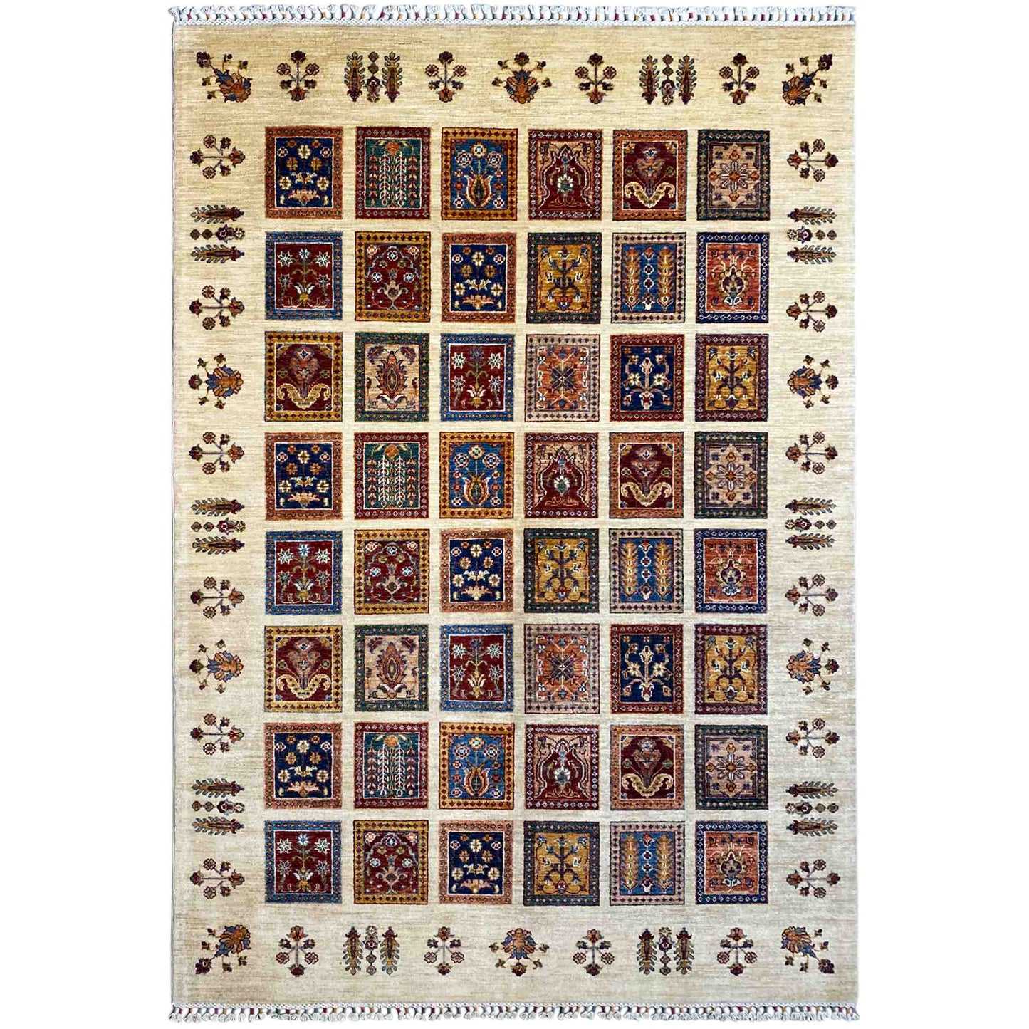 Afghan Khorjin Teppich, Beige, 261x182 cm - German Carpet Shop