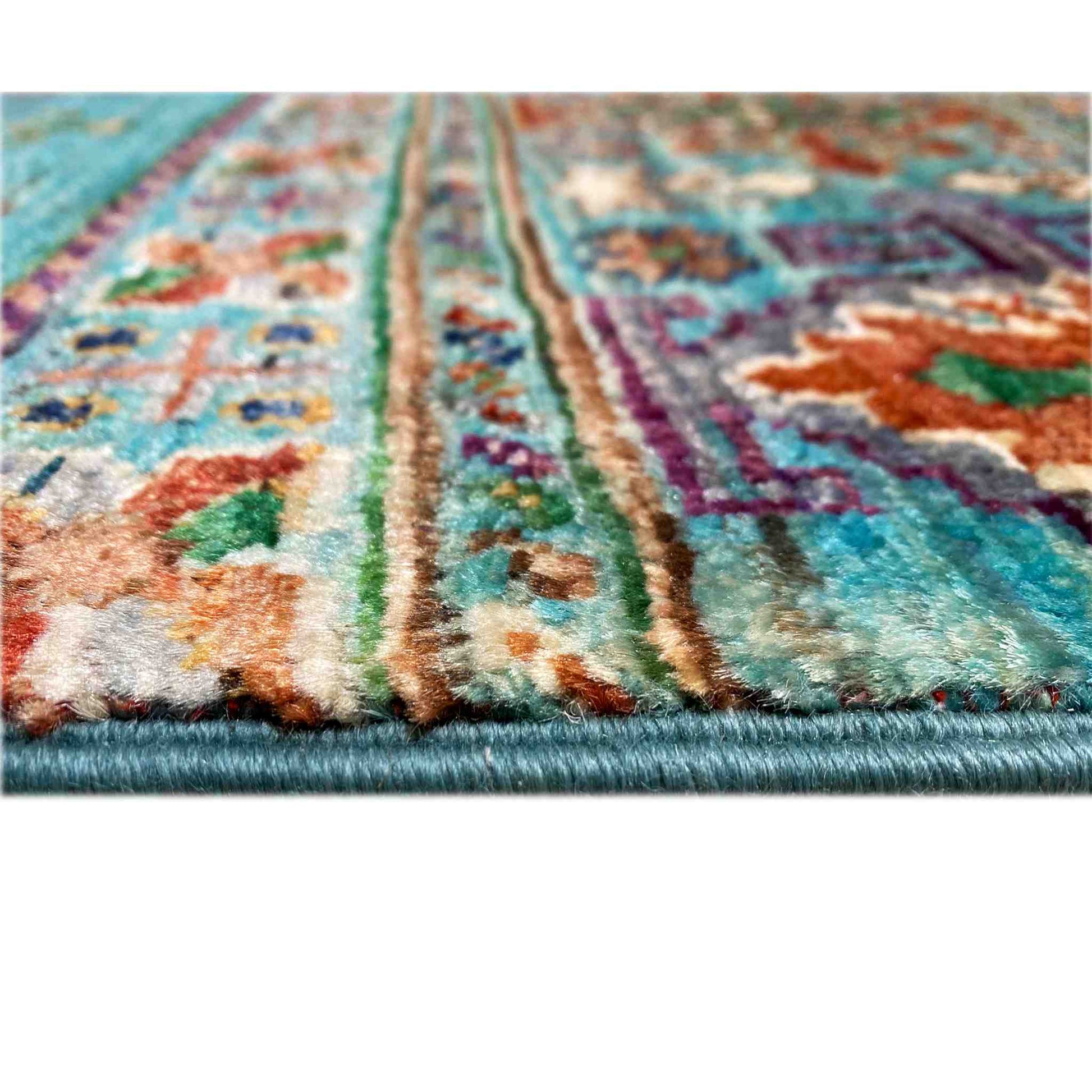 Afghan Khorjin Teppich, Teal, 201x153 cm - German Carpet Shop