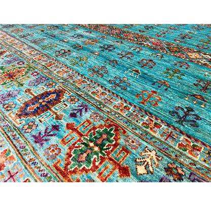 Afghan Khorjin Teppich, Teal, 201x153 cm - German Carpet Shop