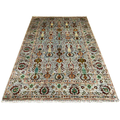 Afghan Khorjin Teppich – Grau, 348x254 cm - German Carpet Shop