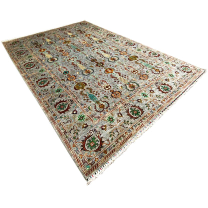 Afghan Khorjin Teppich – Grau, 348x254 cm - German Carpet Shop