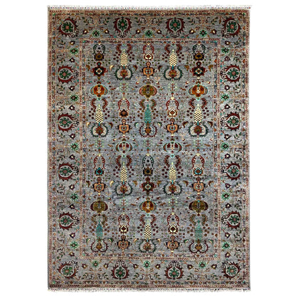 Afghan Khorjin Teppich – Grau, 348x254 cm - German Carpet Shop