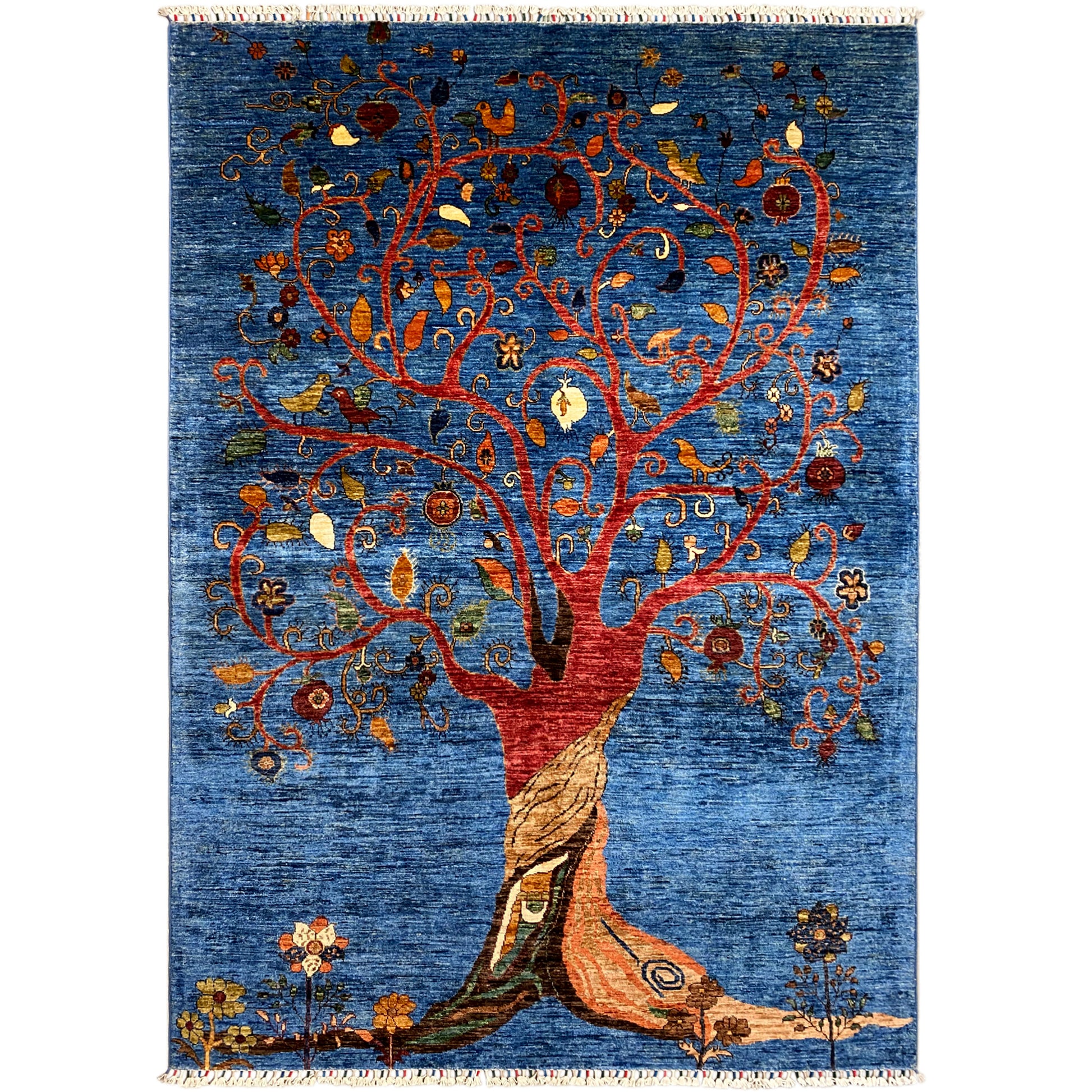 Handgeknüpfter Lebensbaum Teppich 246x172 cm - German Carpet Shop