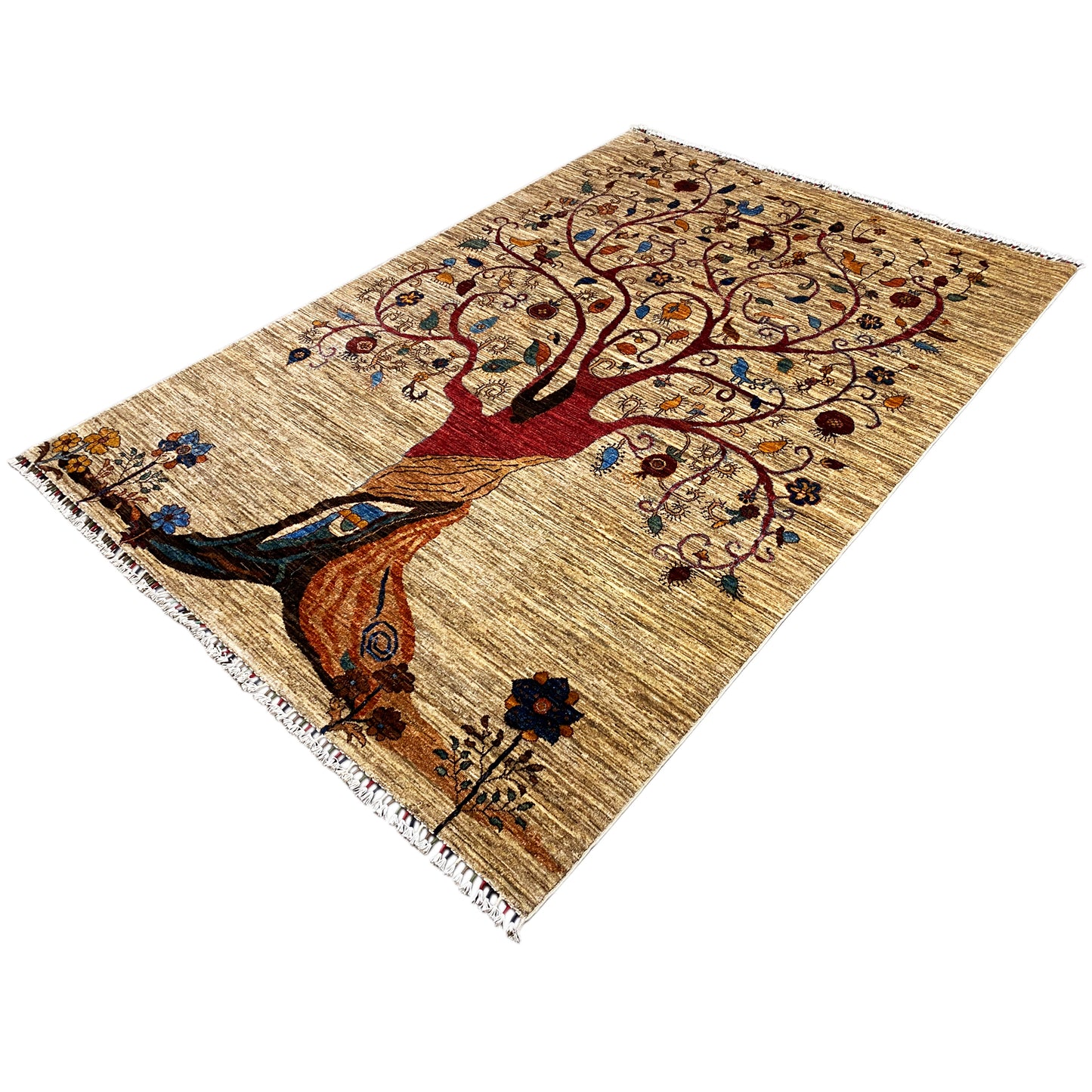 Handgeknüpfter Lebensbaum Teppich 250x177 cm - German Carpet Shop