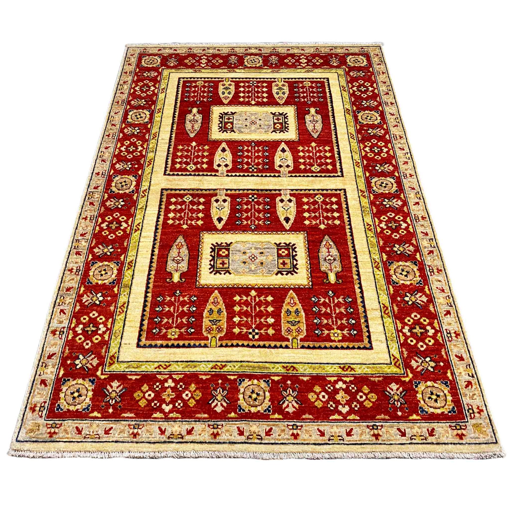 Khorjin-Teppich - Rustikaler Charme & Stammes-Eleganz, 182x119 cm - German Carpet Shop