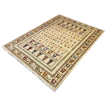 Khorjin Teppich - Helle Eleganz & Stammesmotive, 207x157 cm - German Carpet Shop