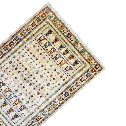 Khorjin Teppich - Helle Eleganz & Stammesmotive, 207x157 cm - German Carpet Shop