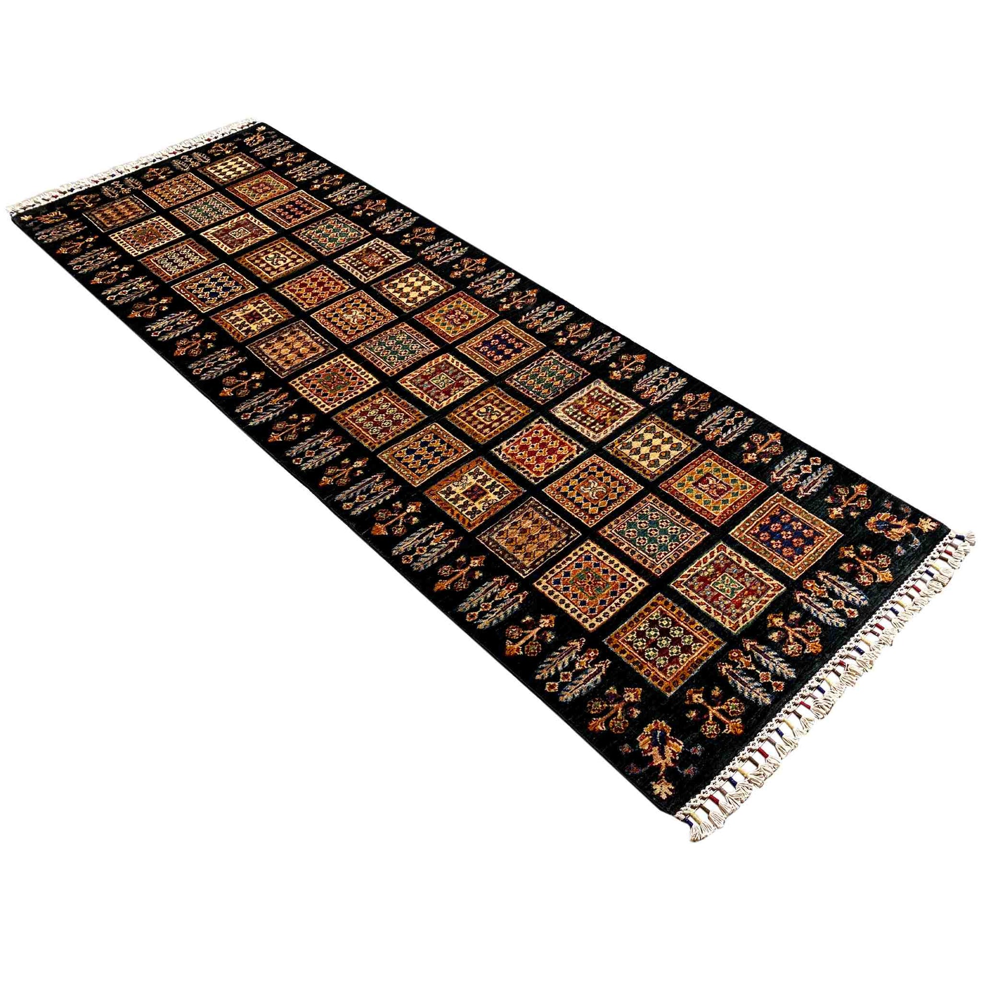 Khorjin Läufer Teppich – Handgewebter Tribal-Wollteppich, 246x85 cm - German Carpet Shop