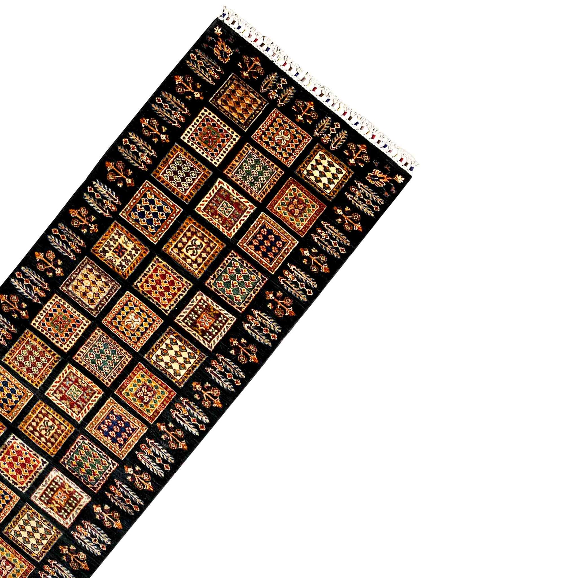 Khorjin Läufer Teppich – Handgewebter Tribal-Wollteppich, 246x85 cm - German Carpet Shop