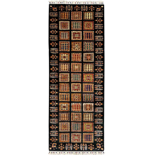 Khorjin Läufer Teppich – Handgewebter Tribal-Wollteppich, 246x85 cm - German Carpet Shop