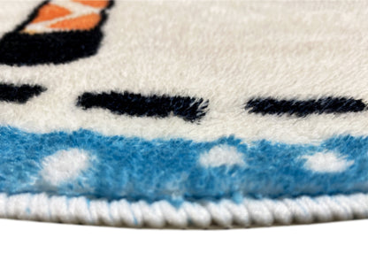 Round Children's Rug Animals, 160 cm