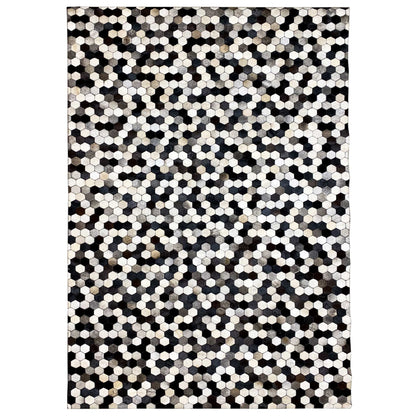 Hexagonaler Kalbsleder Teppich 243x156 cm - German Carpet Shop