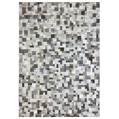 Premium Kalbsleder Teppich 228x161 cm – Moderner Geometrischer Stil - German Carpet Shop
