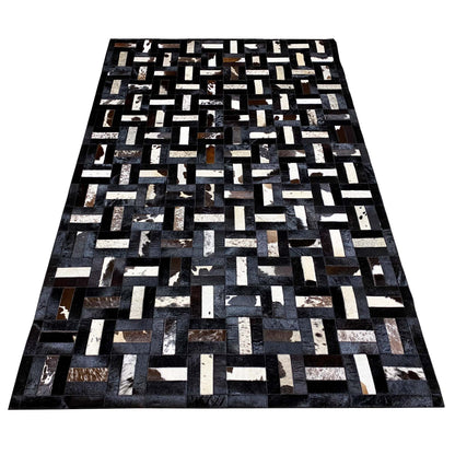 Geometrischer Kalbslederteppich 160x248 cm - German Carpet Shop