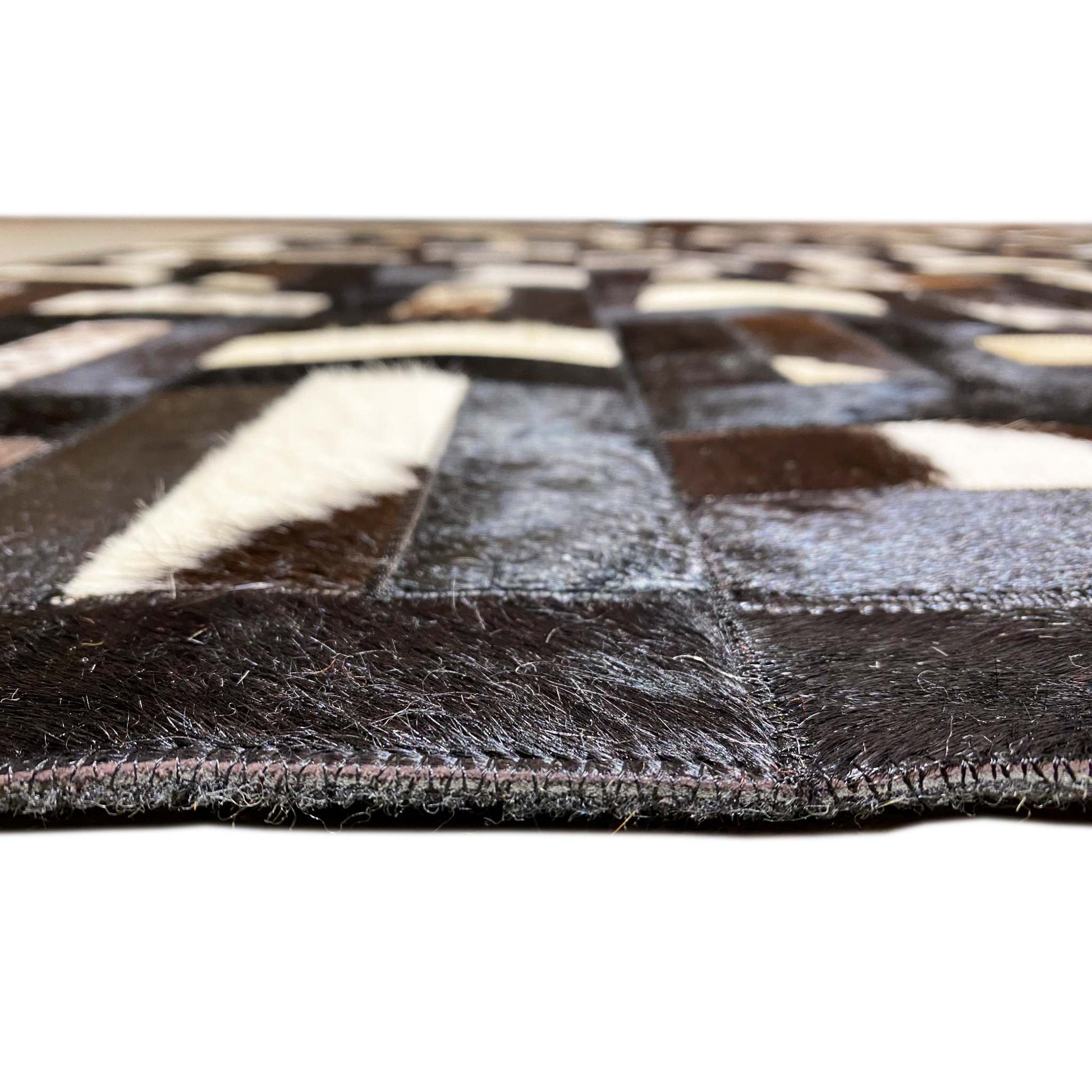 Geometrischer Kalbslederteppich 160x248 cm - German Carpet Shop