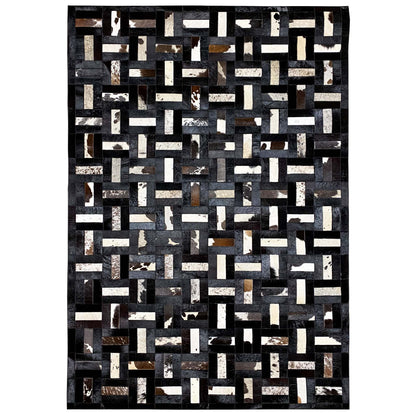 Geometrischer Kalbslederteppich 160x248 cm - German Carpet Shop