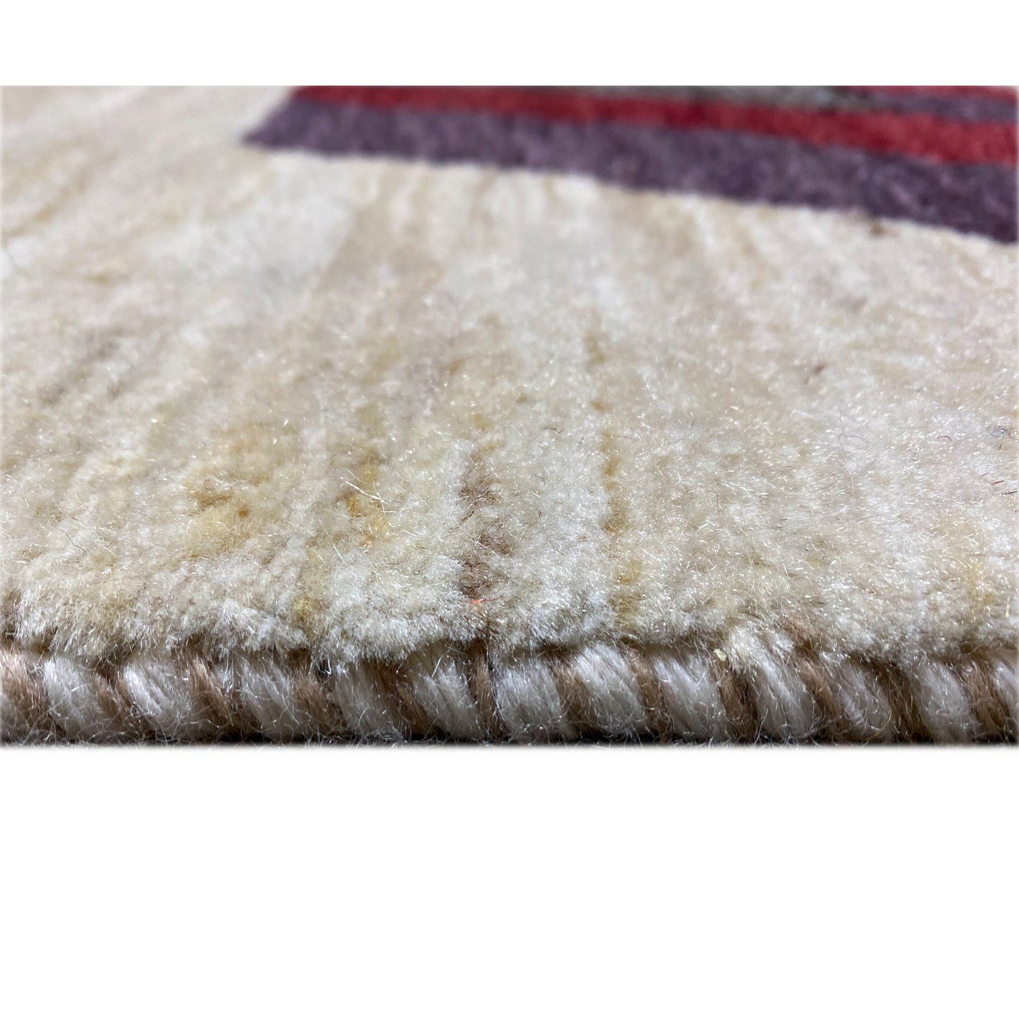 Beiger Gabbeh Teppich 118x80 cm - German Carpet Shop