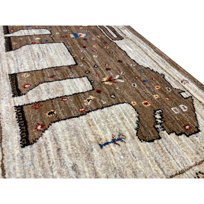 Löwen Gabbeh Teppich 88x62 cm - German Carpet Shop