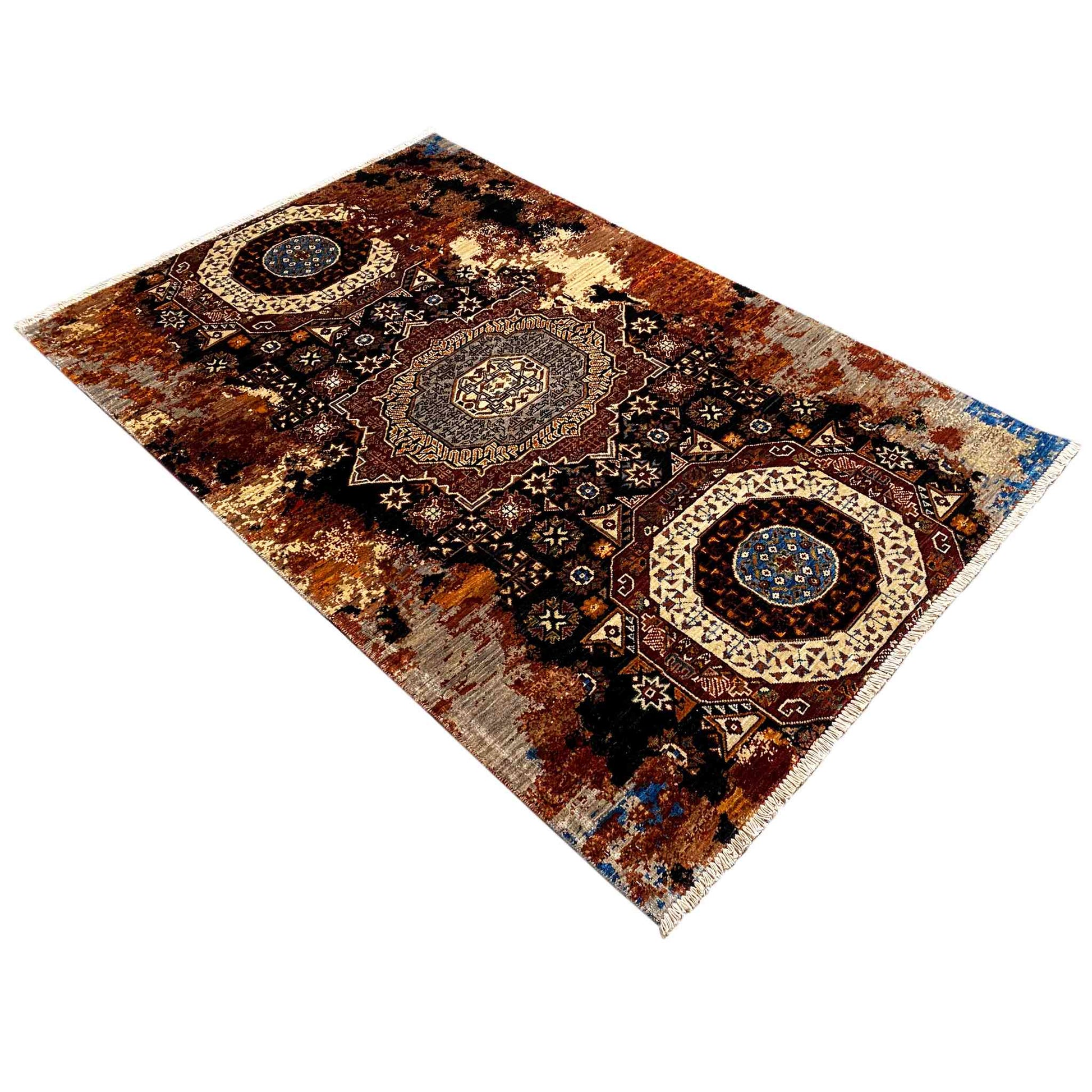 Handgeknüpfter Mamluk Teppich, 182x122 cm - German Carpet Shop