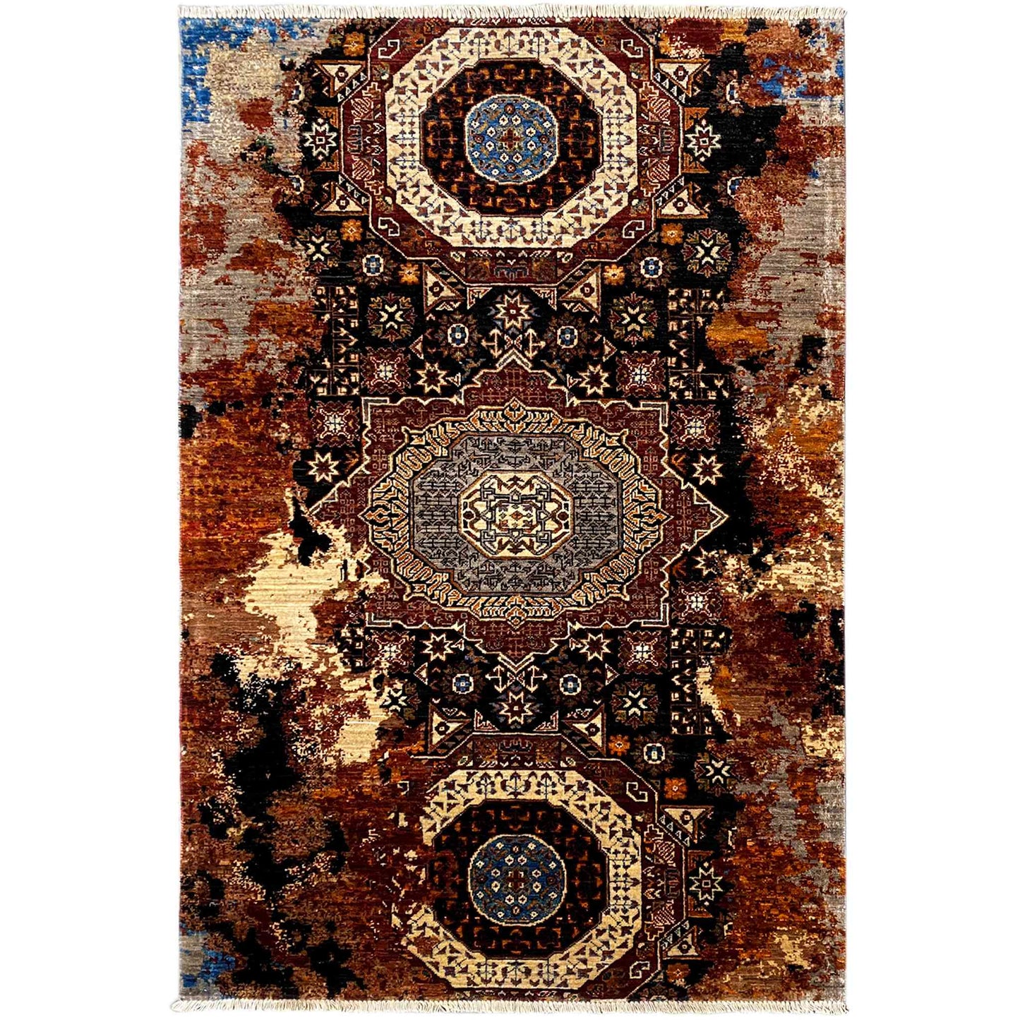 Handgeknüpfter Mamluk Teppich, 182x122 cm - German Carpet Shop