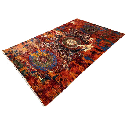 Handgeknüpfter Mamluk Teppich, Satte Farbtöne, 308x200 cm - German Carpet Shop