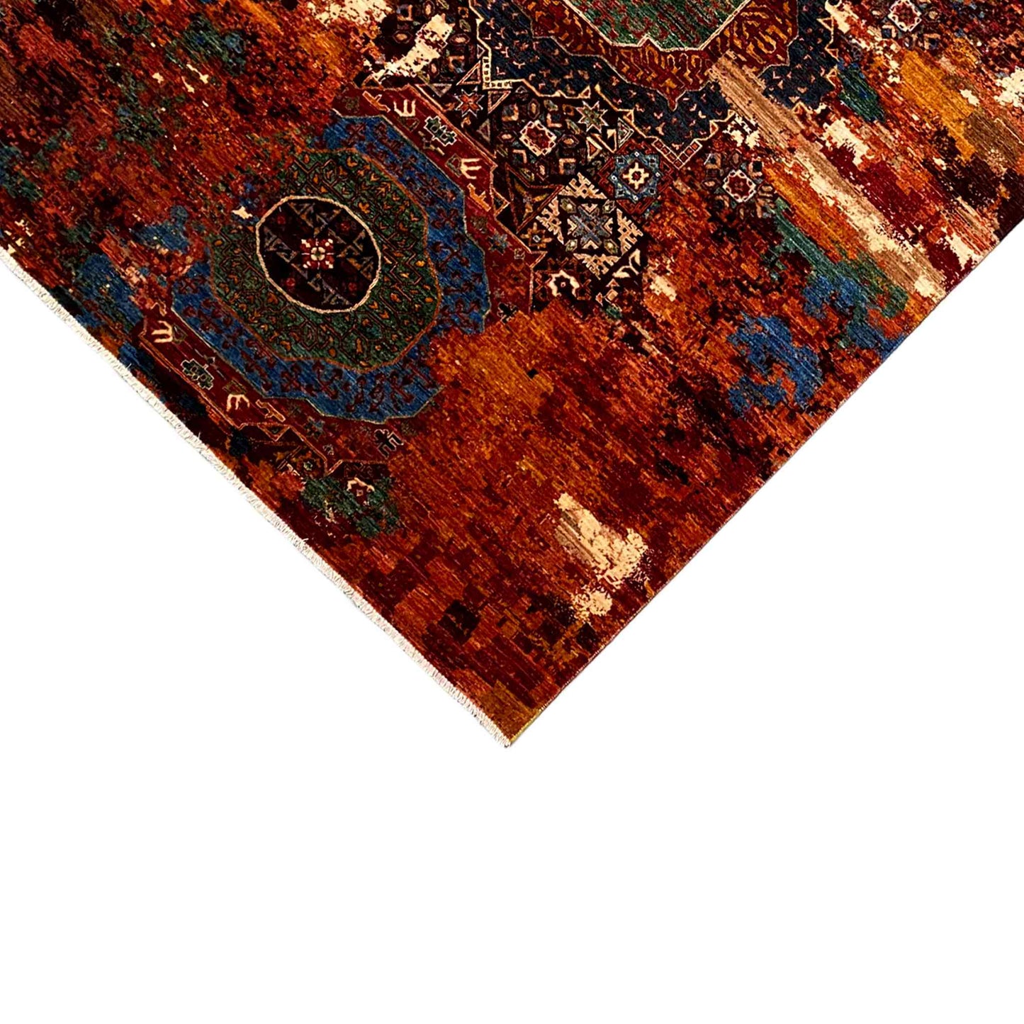 Handgeknüpfter Mamluk Teppich, Satte Farbtöne, 308x200 cm - German Carpet Shop