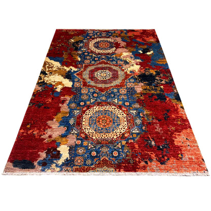 Mamluk Teppich, Rot/Mehrfarbig, 248x176 cm - German Carpet Shop