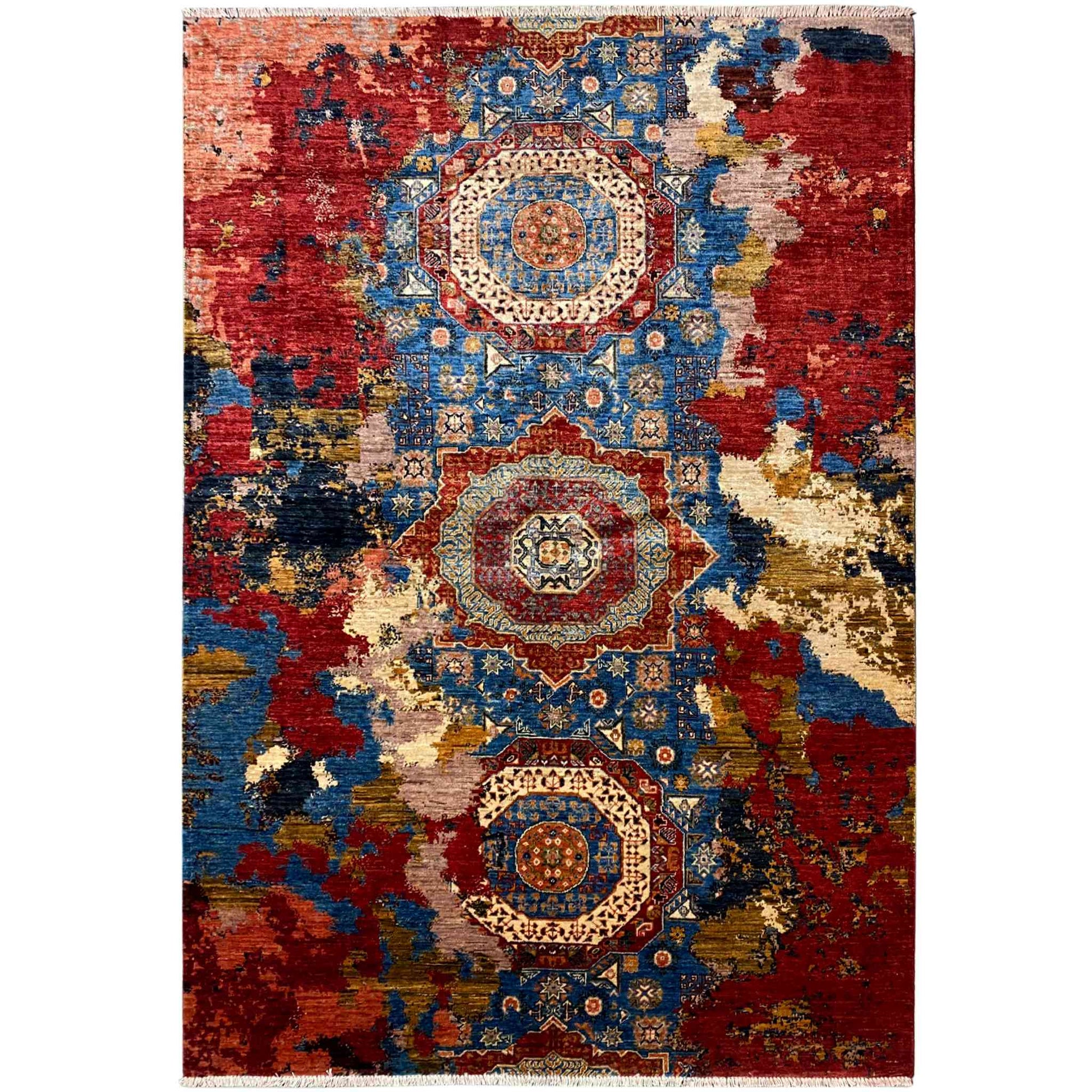 Mamluk Teppich, Rot/Mehrfarbig, 248x176 cm - German Carpet Shop