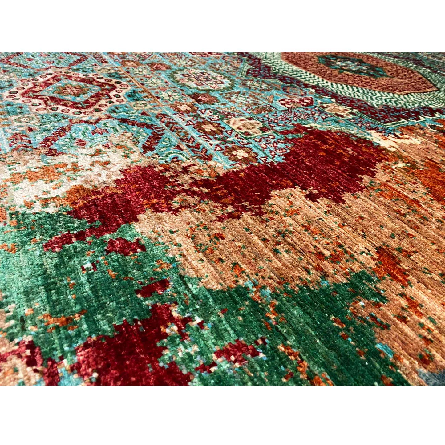 Mamluk Teppich, Türkis/Mehrfarbig, 237x173 cm - German Carpet Shop