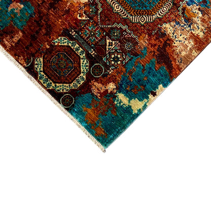 Mamluk Teppich, Türkis/Mehrfarbig, 159x103 cm - German Carpet Shop