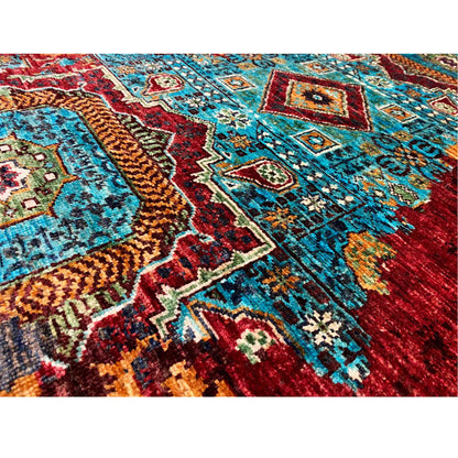 Mamluk Läufer Teppich, Türkis/Mehrfarbig, 252x84 cm - German Carpet Shop
