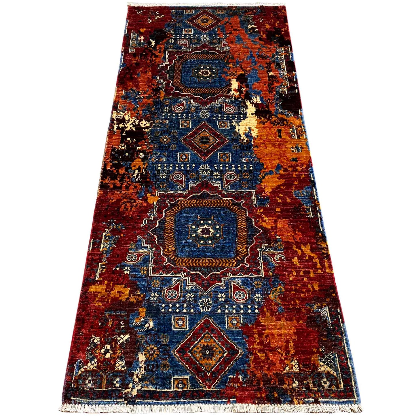 Mamluk Läuferteppich, Lebhafte Töne, 197x82 cm - German Carpet Shop