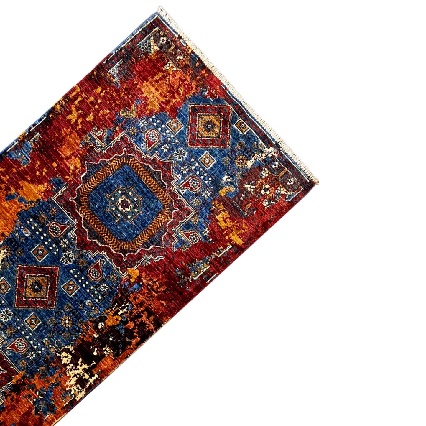 Mamluk Läuferteppich, Lebhafte Töne, 197x82 cm - German Carpet Shop