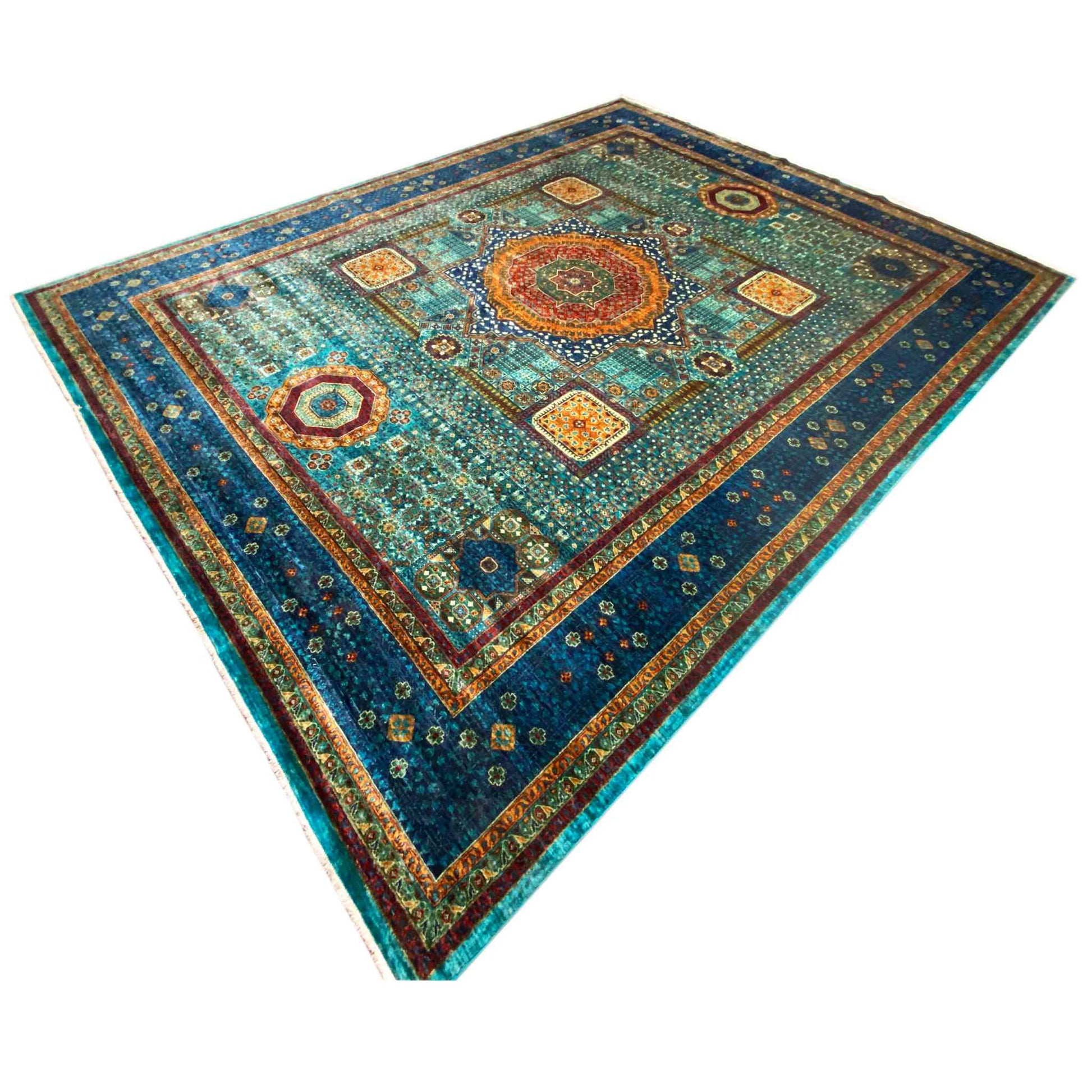 Handgeknüpfter Mamluk Teppich 397x297cm - German Carpet Shop