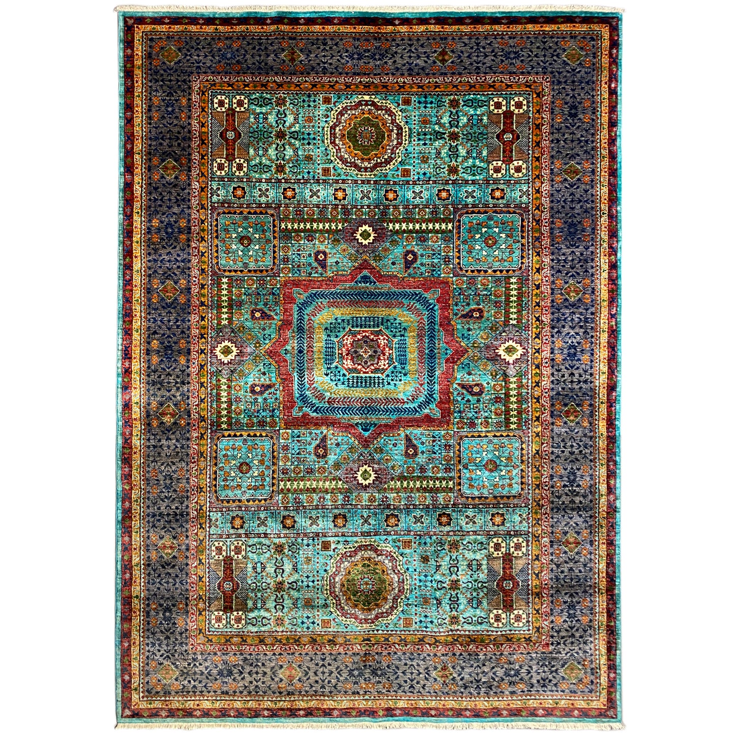 Handgeknüpfter Mamluk Teppich 303x221 cm - German Carpet Shop