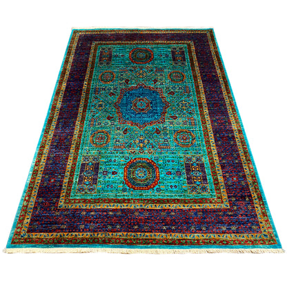 Handgeknüpfter Mamluk Teppich 188x129 cm - German Carpet Shop